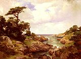 Thomas Moran Canvas Paintings - Monterey Coast